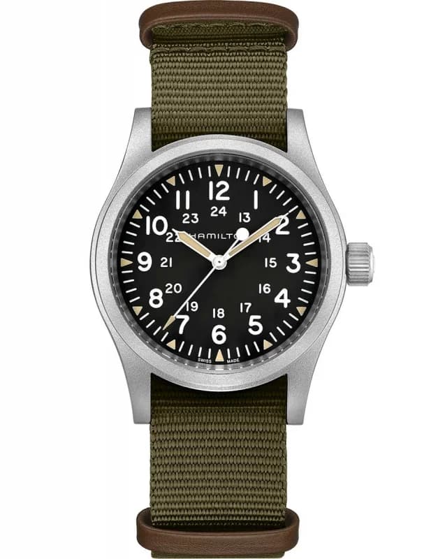 Khaki Field Mechanical 38mm Black Dial / Textile NATO Strap