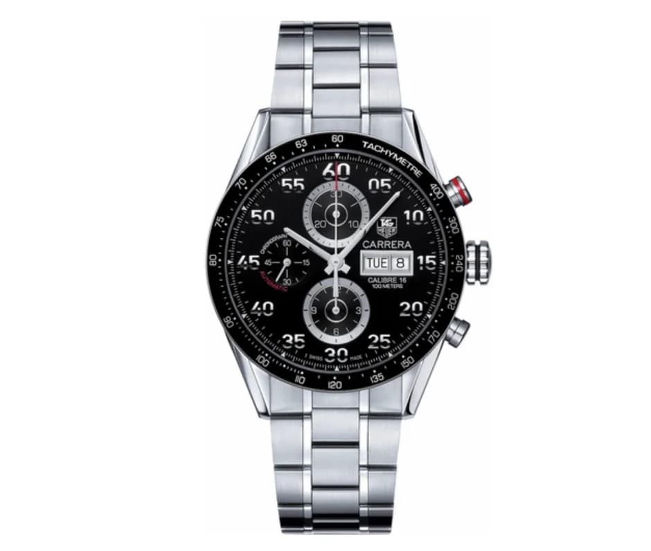 Carrera Calibre 16 Day-Date 43mm Black Dial / Steel Bracelet