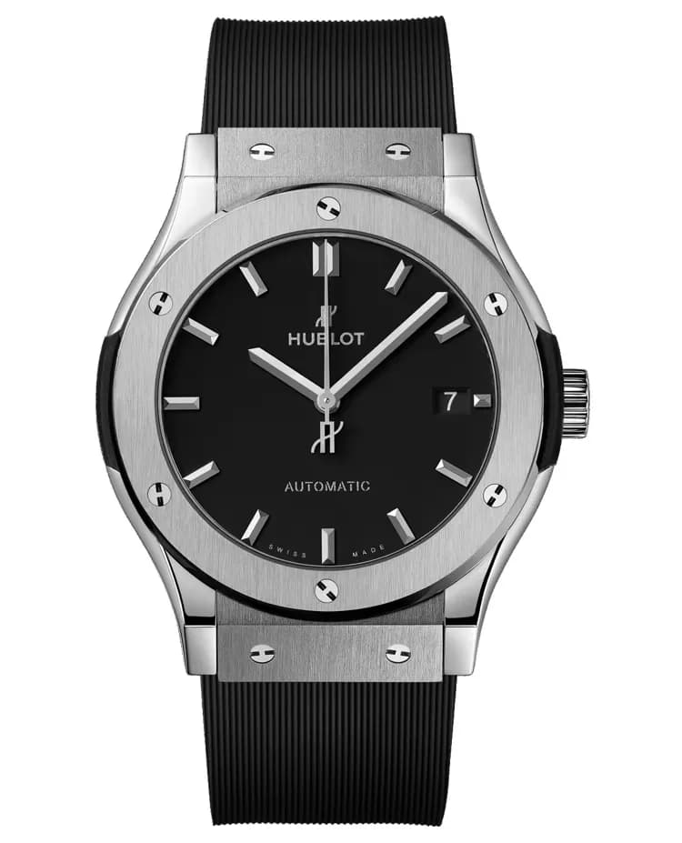 Classic Fusion Titanium 42mm Matte Black Dial / Black Rubber Strap