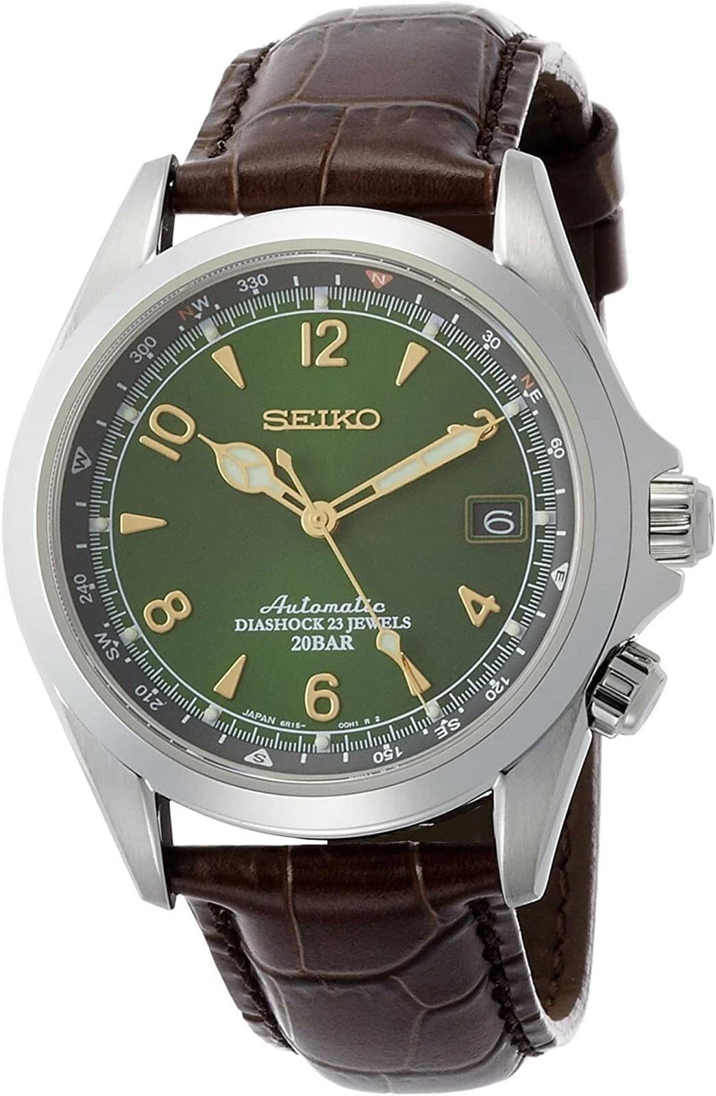 Seiko Alpinist SARB017 Green Dial / Brown Leather Strap